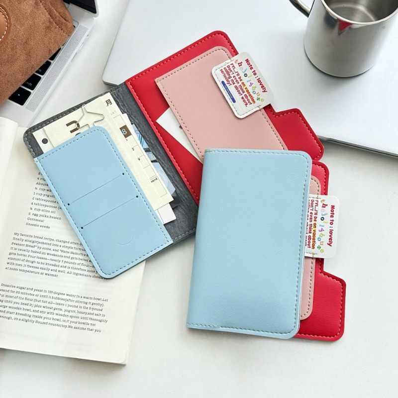 Travel Accessories Pouch For Women - Ins Renk Bloğu Pasaport Tutucu Çok