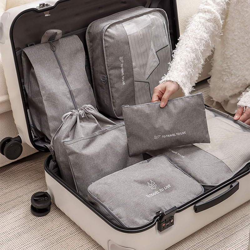 Travel Accessories Pouch For Women - Erkekler ve Kadınlar için 7 Parçalı