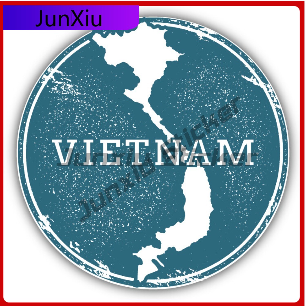 Travel Accessories Vietnam - Vietnam haritası yaratıcı etiket seyahat damgası