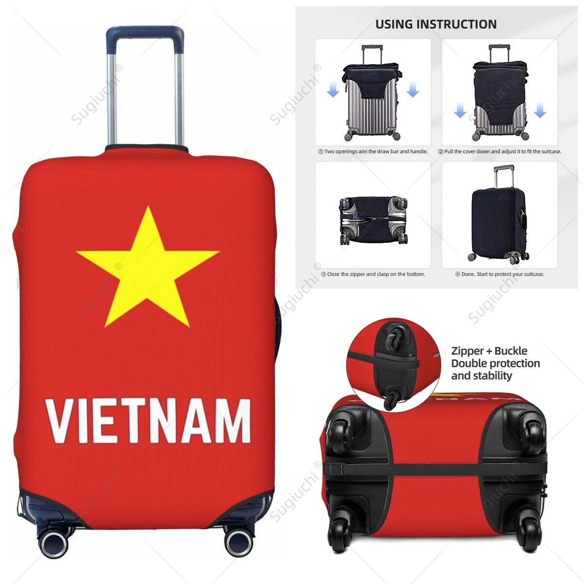 Vietnam Bayrağı Bagaj Kapağı B - Travel Accessories Vietnam incelemesi ve fiyatı