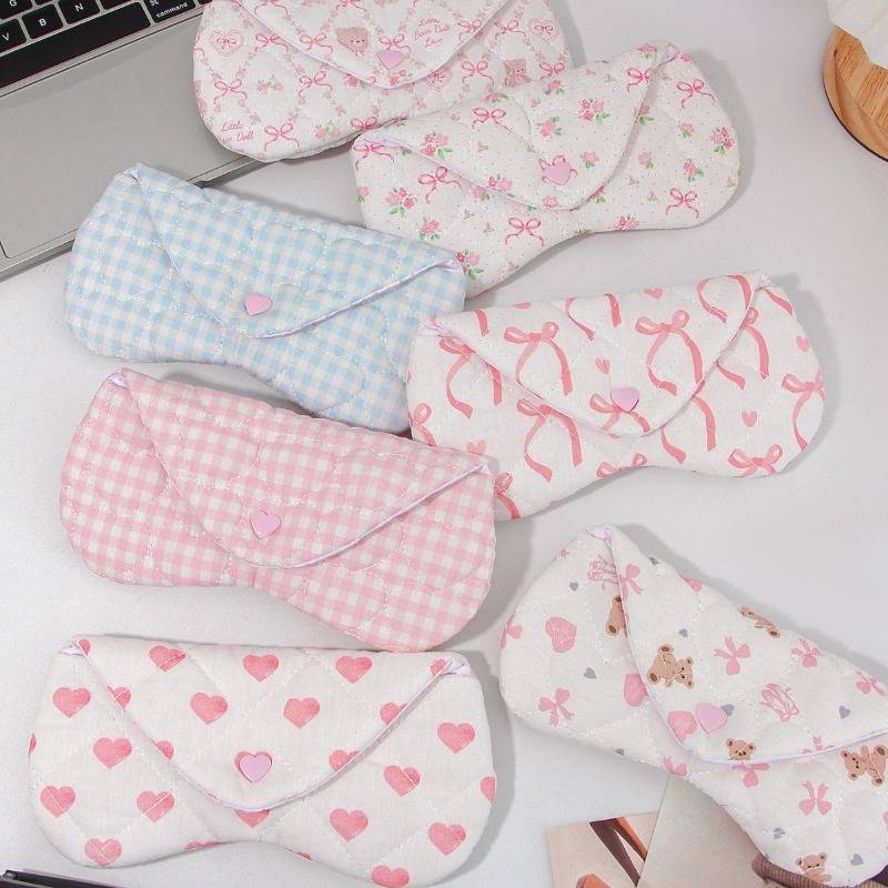 Ins Kore Ekose Kumaş Kalp Gözl - Travel Accessories Pouch For Women incelemesi ve fiyatı