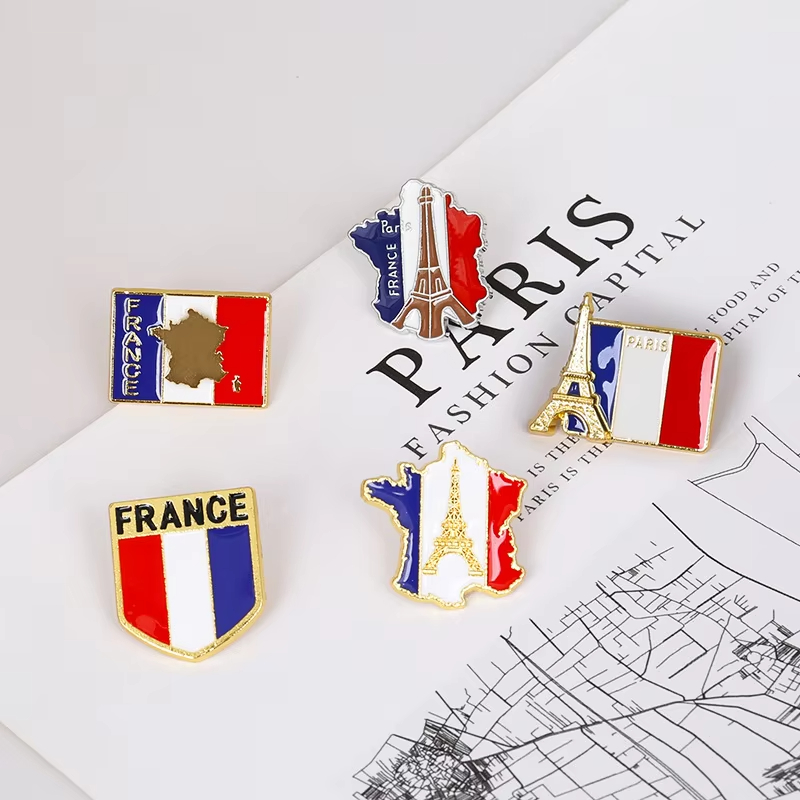 Fransa Bayrağı Emaye İğneleri  - Travel Accessories Jewelry incelemesi ve fiyatı