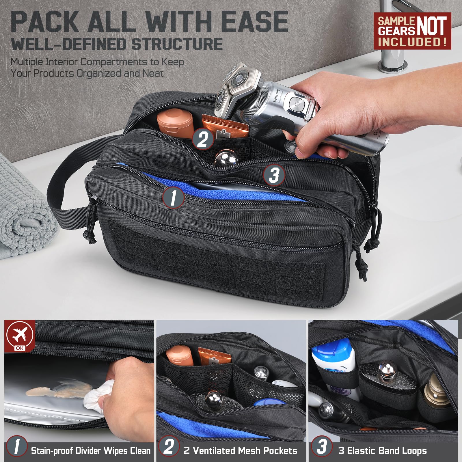 Erkekler için Taktik Tuvalet Ç - Travel Accessories Pouch For Men incelemesi ve fiyatı